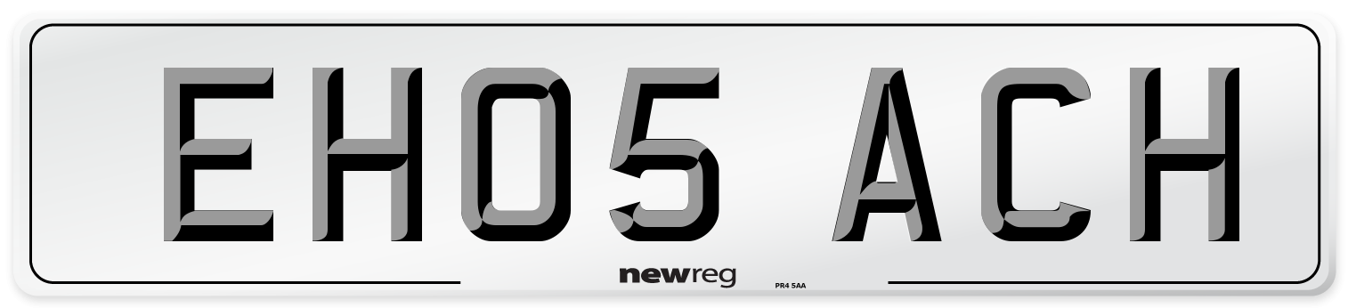 EH05 ACH Number Plate from New Reg